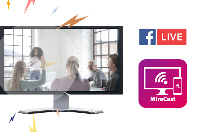 Miracast pour regarder un live Facebook sur une TV