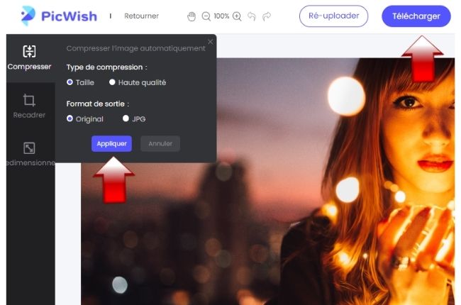 meilleur outil pour compresser l’image picwish appliquer