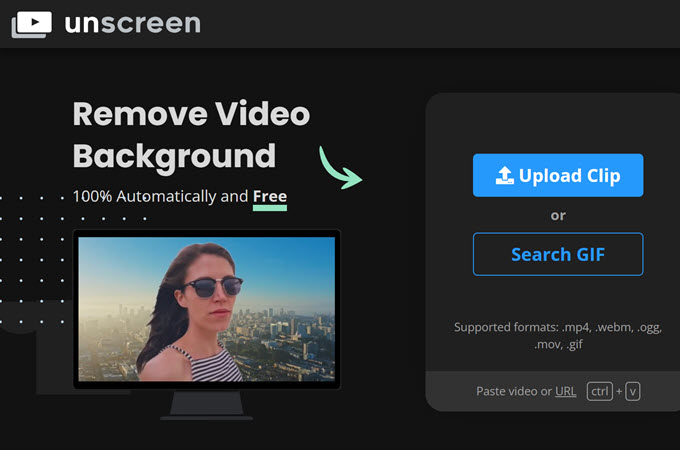 supprimer fond vidéo avec unscreen