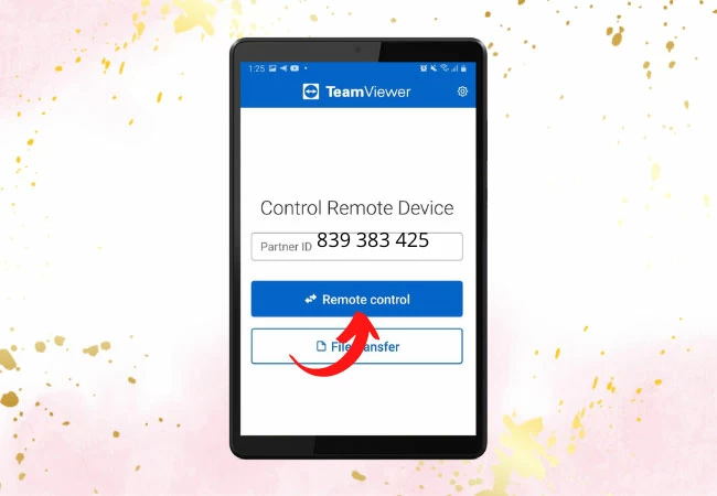 partage Android sur tablette avec teamviewer