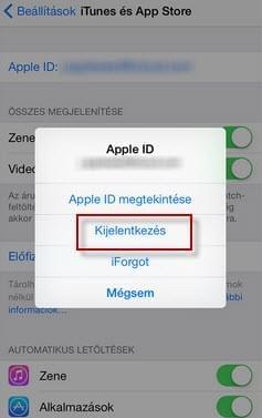 Apple ID törlése közvetlenül az iPhone-on