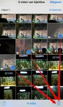 iPhone Camera Roll videók törlése