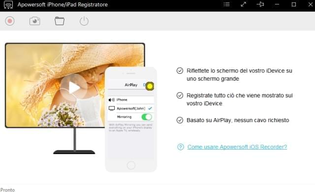 applicazione per la registrazione dello schermo iPhone