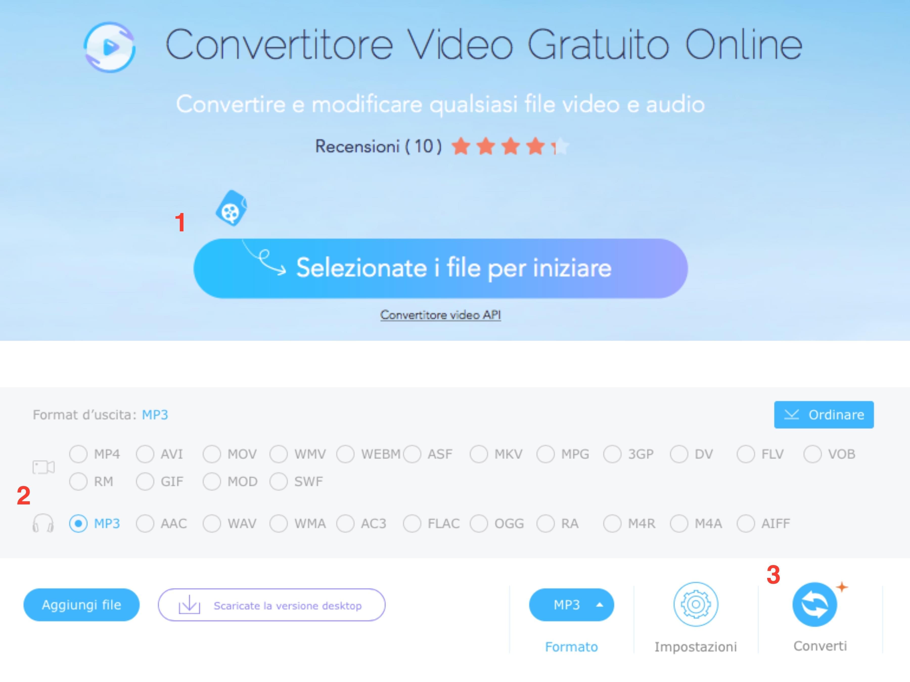 Convertire video online