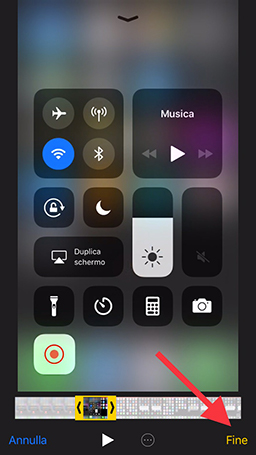 Modifica video registrato iOS 11