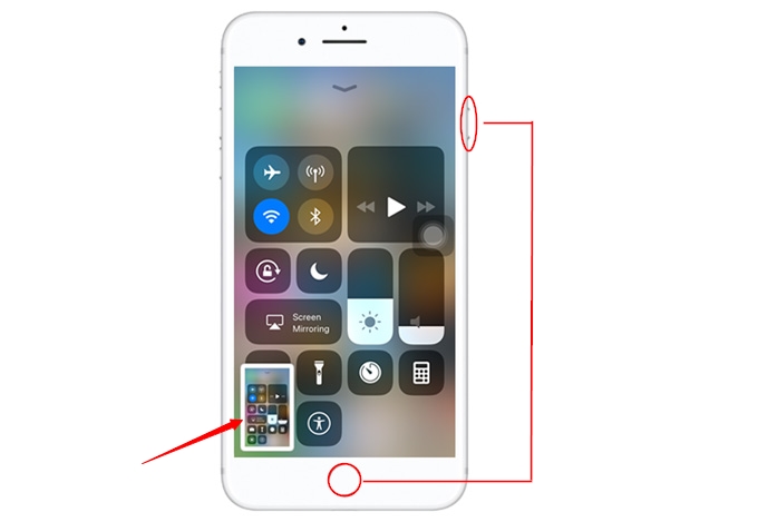 combinazione tasti per fare screenshot su iPhone 8