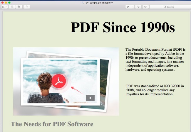 strumento pdf incorporato