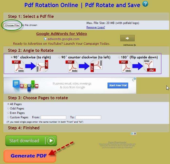 PDFaid PDF Rotation Online