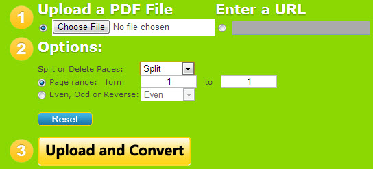 VeryPDF Free PDF Split Online