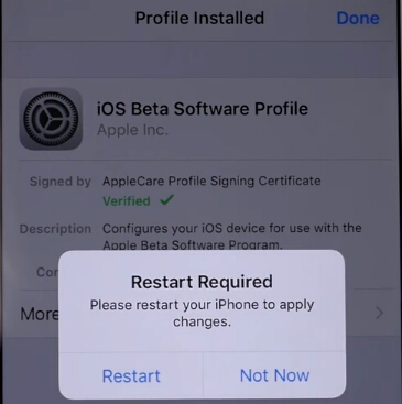 iOS 11 Beta 2再起動