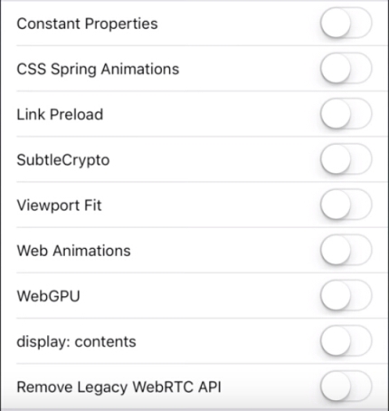 iOS 11 beta 2のsafariオプション