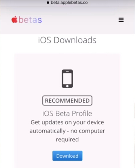 iOS11ベータ版ダウンロードサイト