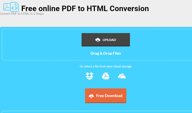 PDF to HTML Free Online