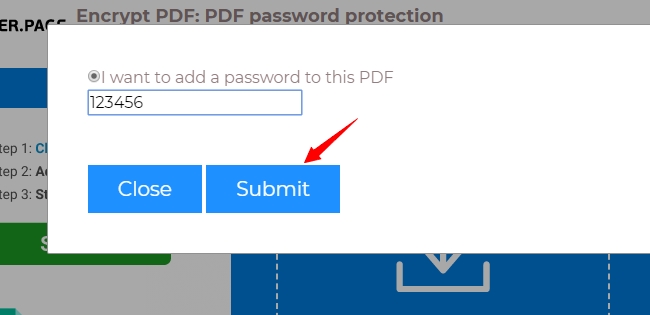 PDFパスワードを提出
