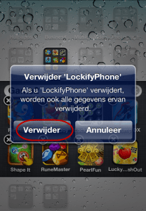 Verwijder direct een App van uw iPhone