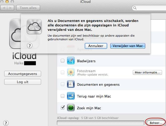 verwijder iCloud Bestanden met behulp van Mac