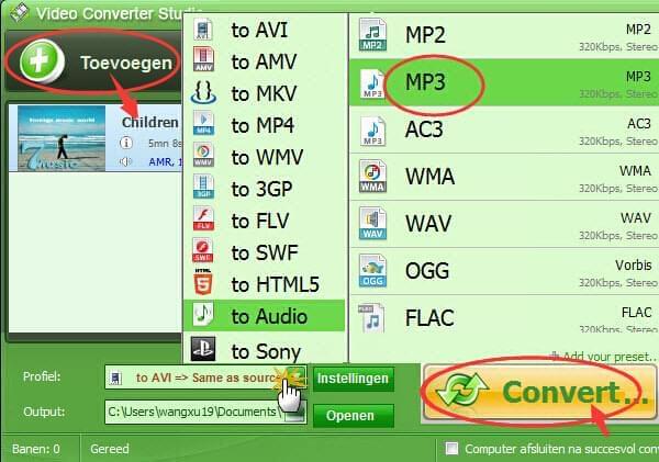 3GA naar MP3 converter 