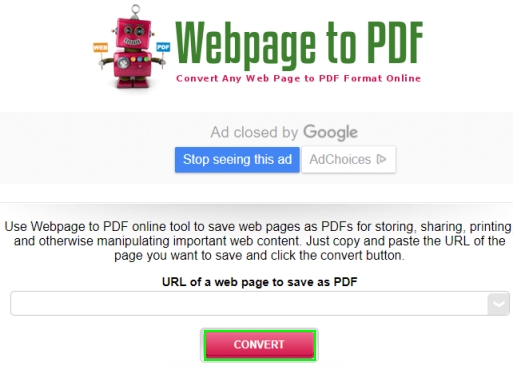 Webpage naar PDF