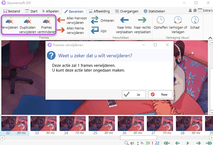 verwijder gif-frame