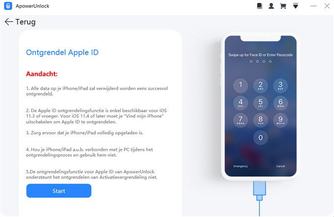 Ontgrendel Apple ID