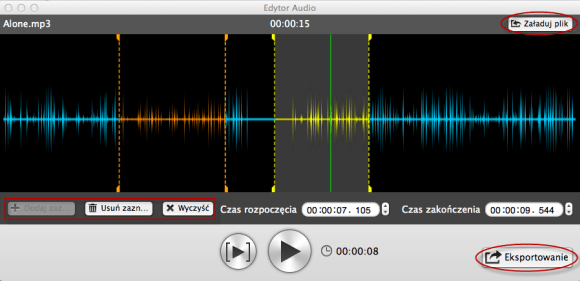 edycji audio na komputerze Mac