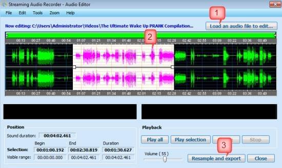 split audio from video