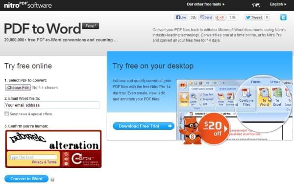 Nitro PDF to Word