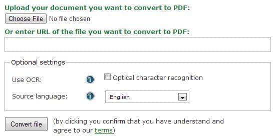 Online document converter