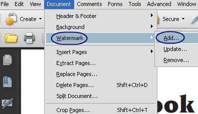 Add watermark to PDF with adobe acrobat