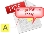 change PDF text