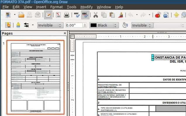 Open Office to change PDF text