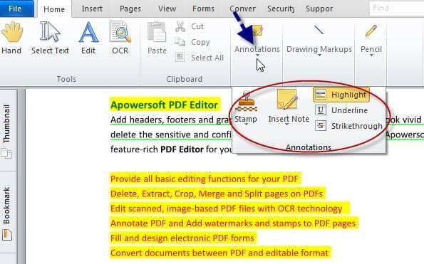 annotate PDF with PDF Editor