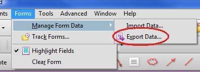 export form data with adobe acrobat