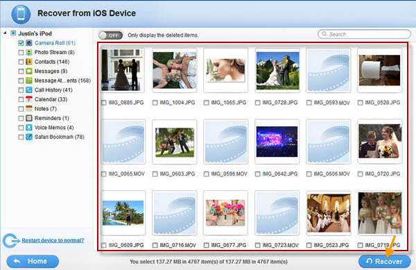 recover deleted photos from iPod touch 4g