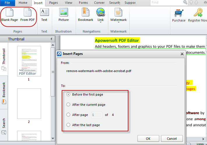 add page with PDF editor