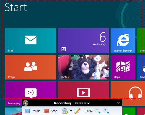 record screen on windows 8