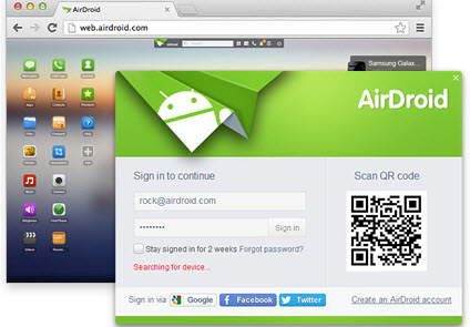 AirDroid interface