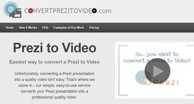 convert Prezi to video