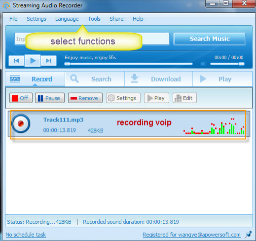 voip dialogue record