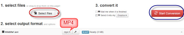 screenshot of CloudConvert