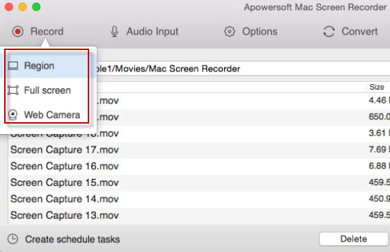 record mac screen with audio apowersoft