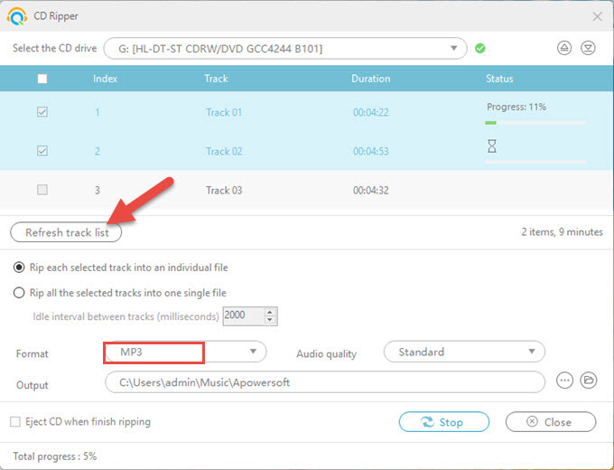 cda convert to mp3