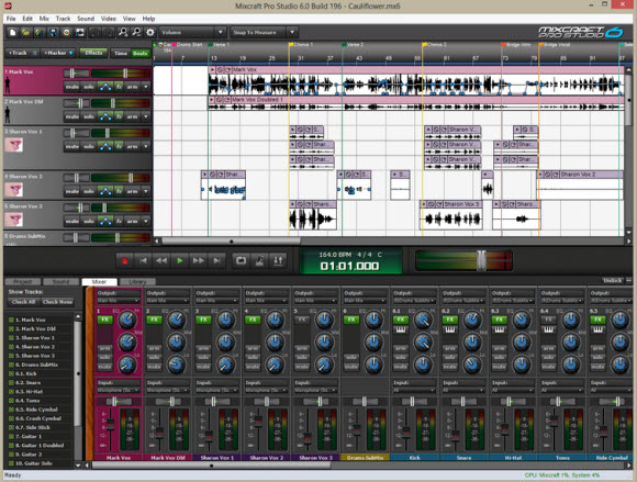 mixcraft interface