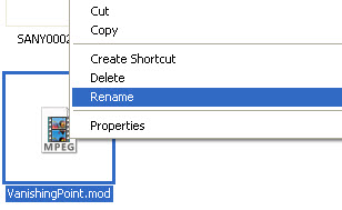 rename MOD to MP4