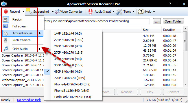 screen recorder pro record tablet screen