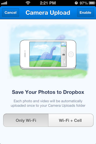 upload music on iPhone via Dropbox