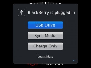 Blackberry connection mode