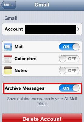 turn off archive messages