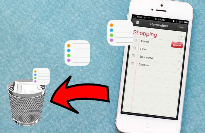 delete iPhone reminders