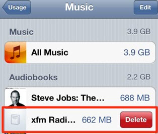 delete audiobooks directly